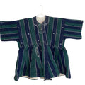 Africa Handwoven Fugu/Smock Blue and Turquoise Stripes