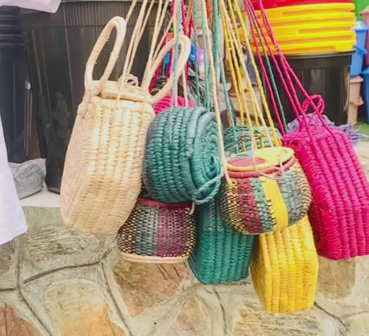 Handwoven African shoulder bags for women- Artisan Crafted